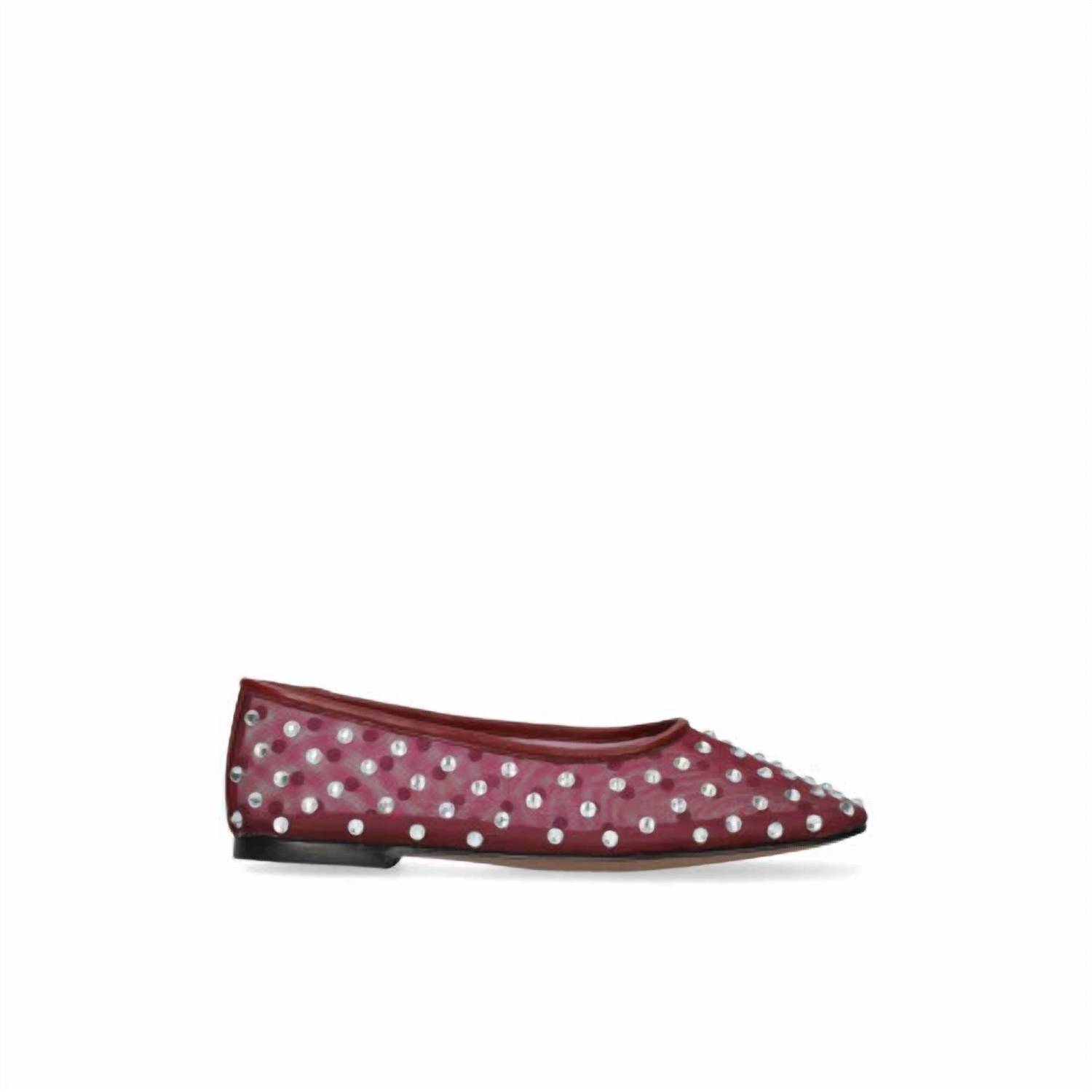 New Bibi Lou Women's Berry Ballerina Flat Shoes In Burgundy